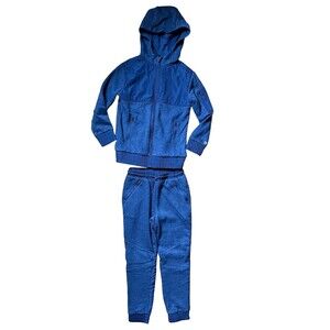 All in Motion Boys Premium Navy Blue Hoodie & Sweatpants Joggers Set S 6/7 Small